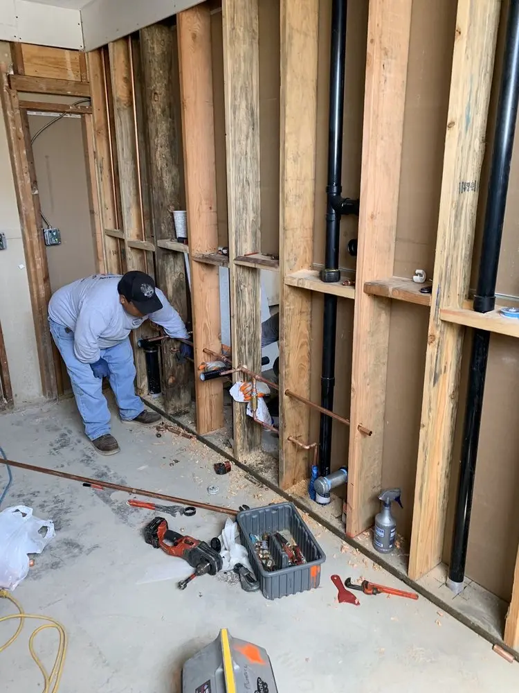Commercial rough-in plumbing for Trenchless Sewer Repair in O'Fallon